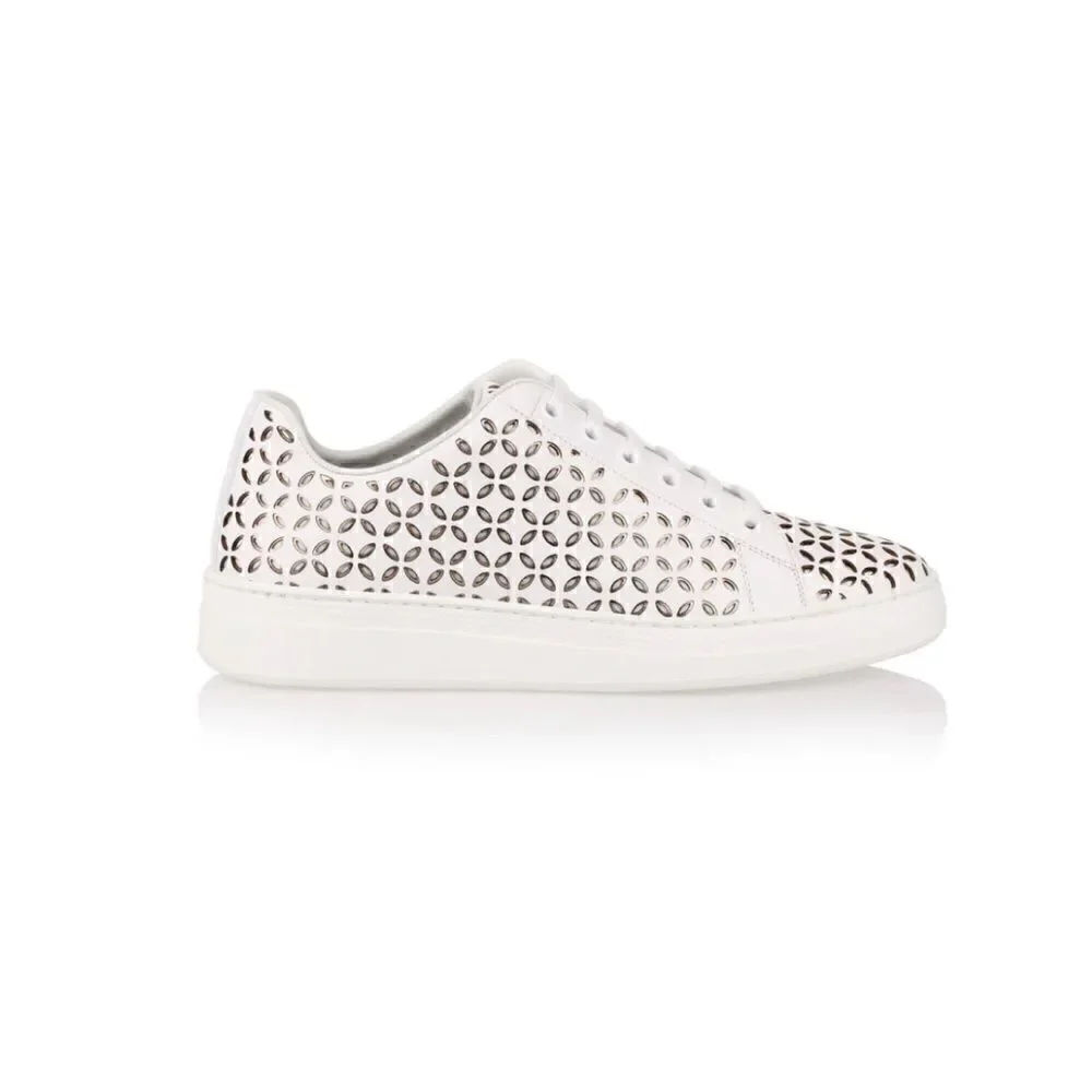 ALAÏA
White laser-cut leather sneaker size 35 / excellent - Picture 4 of 13